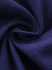Navy blue cotton t-shirt fabric detail, showing knit texture.