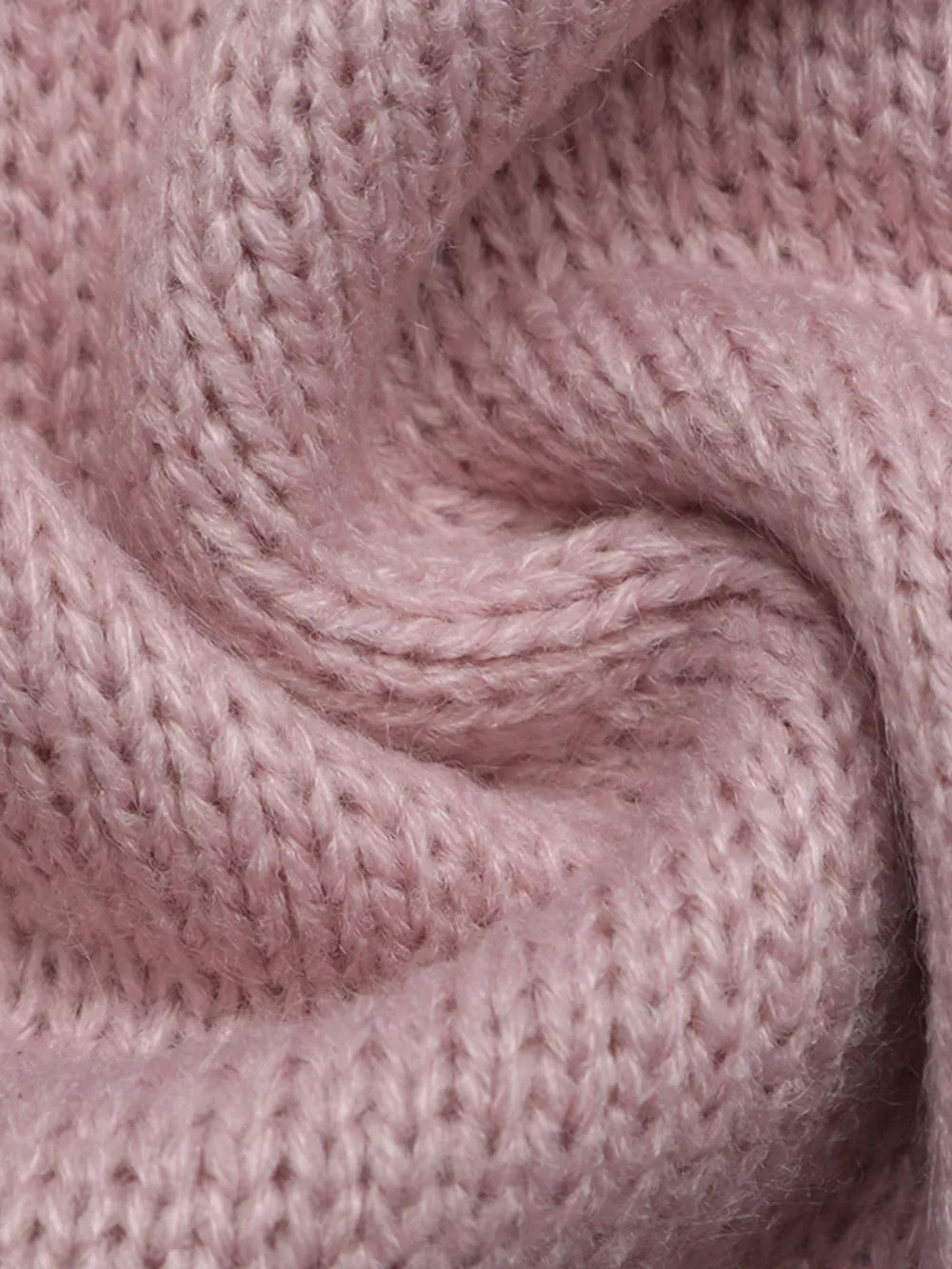 V-neck Openwork Long Sleeve Sweater, editorial view