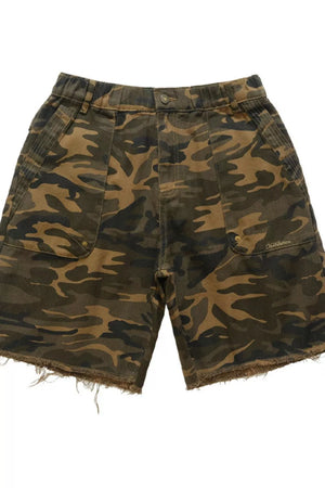 Men's Raw Hem Relaxed Fit Shorts, back view