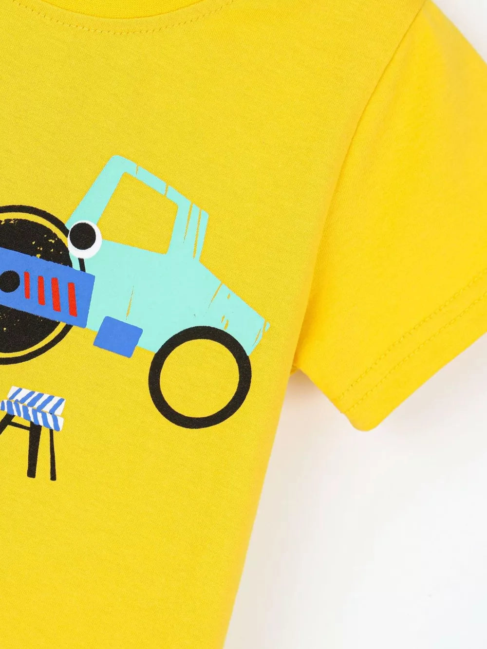Children's Construction Vehicle T-shirt & Shorts Set, model styling view