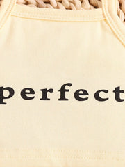 Children's Letter Cami And Shorts Set, close-up detail