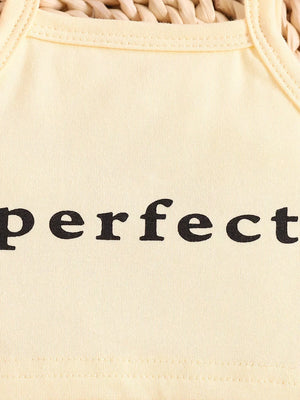 Children's Letter Cami And Shorts Set, close-up detail