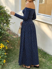 Off-the-shoulder Maxi Dress