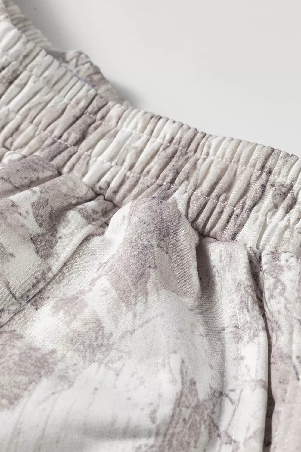Multicolour Abstract Print Long Sleeve Pant Set in Light Gray, view 14