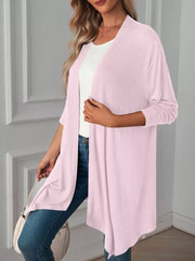 cardigan in Dark Gray with unlined and tunic-length
