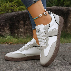 Round Toe Lace Up Sneakers in Wine Red, view 12