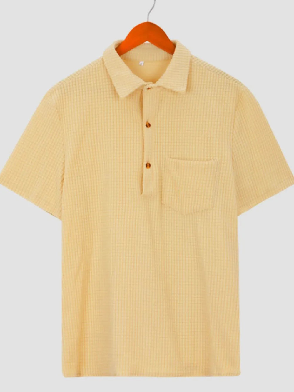 Men's Plus Size Short Sleeve Polo Shirt, front view