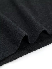 Men's Henley T-shirt With Button Detail in Dark Gray, model styling view