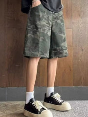 Men's camouflage cargo shorts with a relaxed fit and durable construction.