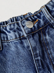 Embroidered Heart Wide-leg Jeans, model styling view