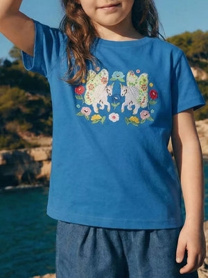 Children's Embroidered Unicorn T-shirt, front view