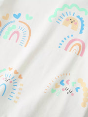 Children's Rainbow Print Short Sleeve T-shirt, back view
