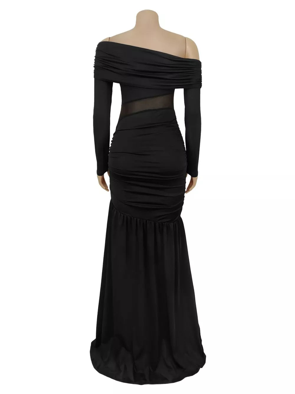 black maxi dress with maxi and pullover