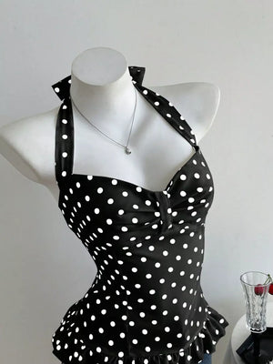 Vintage Ruched Top in Black, side view