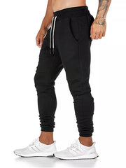 Men's Drawstring Slim Fit Joggers in Grey, front view