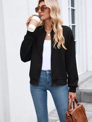 Apricot bomber jacket