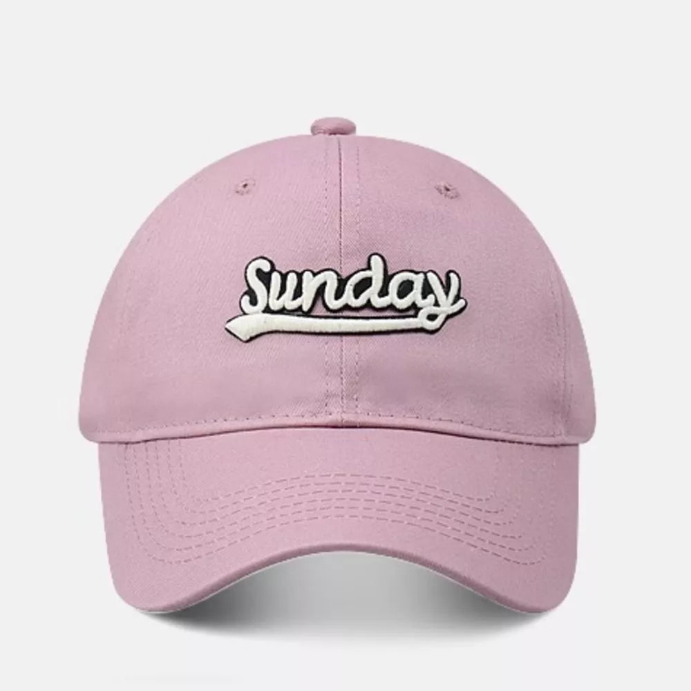 Embroidered Sunday Cotton Baseball Cap