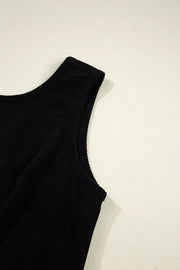 Corduroy Patch Pocket Sleeveless Mini Dress, view 13