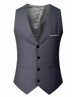 Men's Plus Size Classic Fit Button Up Vest, front view