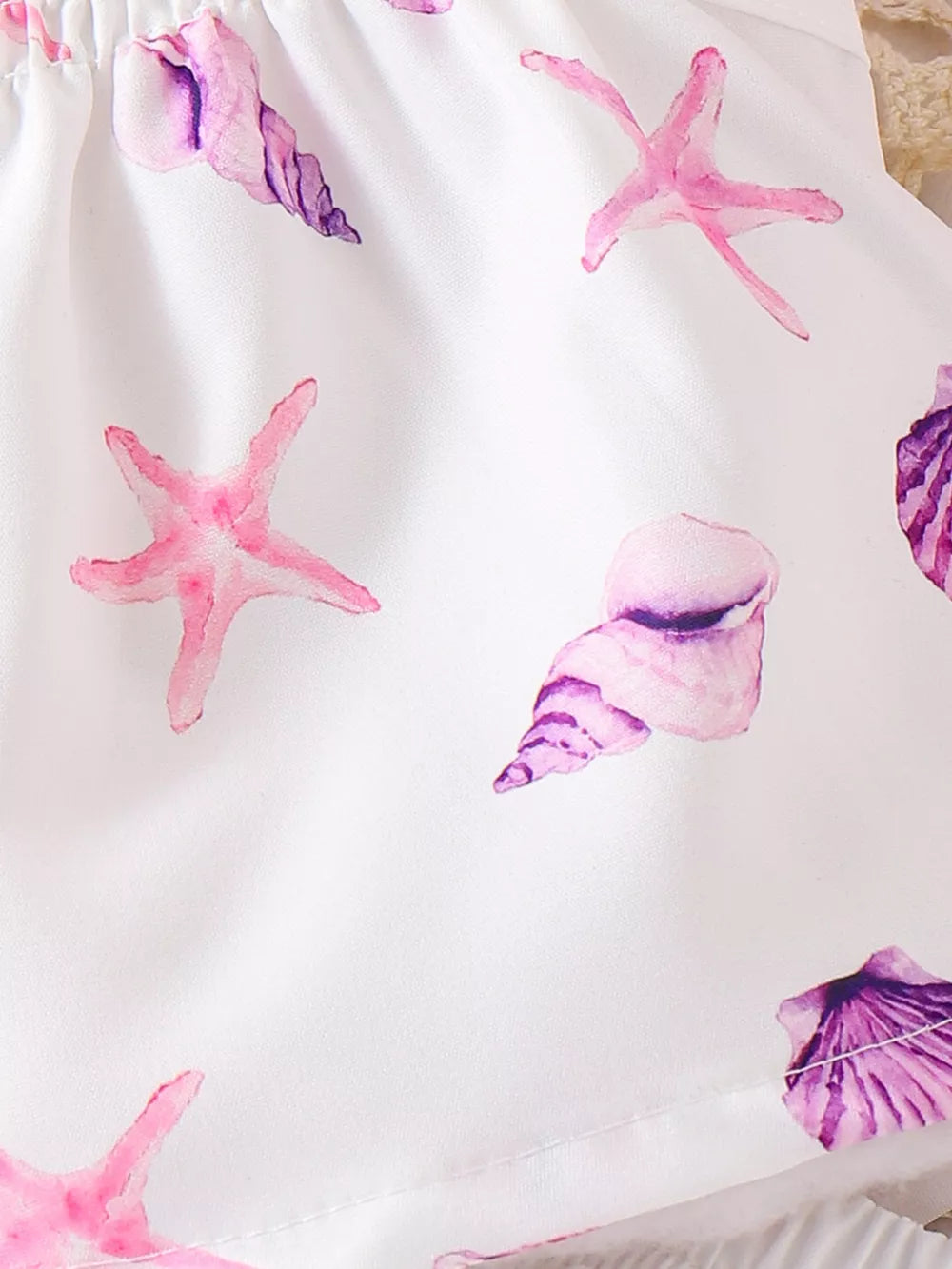 Children's Ruffled Printed Tank And Shorts Set in Shell, view 14