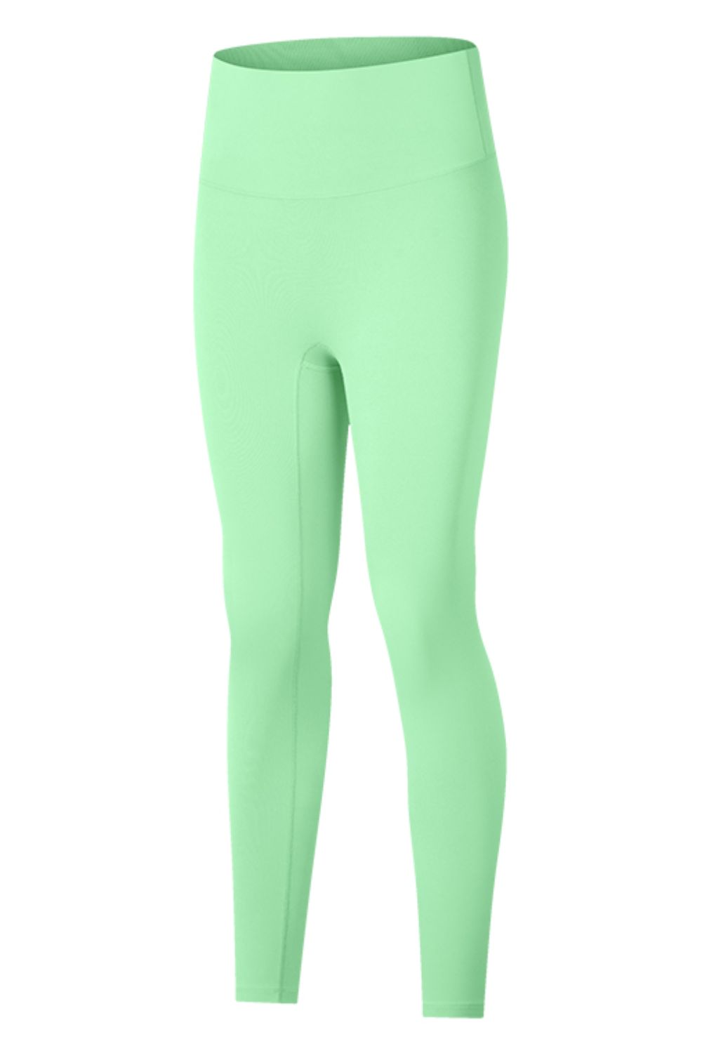 Green seamless high-waist performance leggings with a sculpted fit.