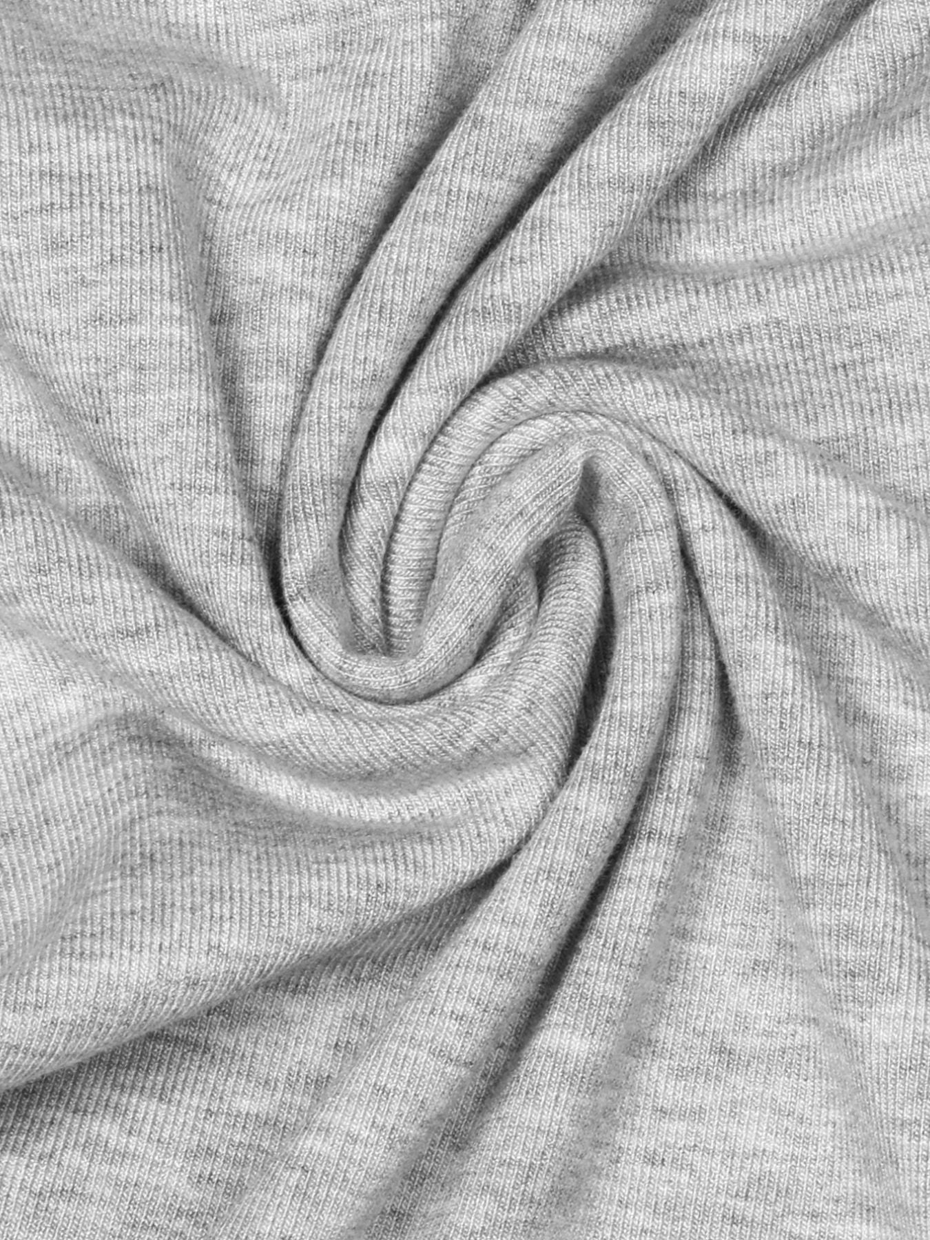 Light gray ribbed knit fabric detail on relaxed wide leg capris