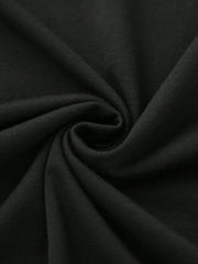 Black vintage wash t-shirt fabric detail, soft cotton texture