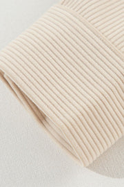 Beige corduroy shacket with a close-up view of the ribbed texture and patchwork detail.