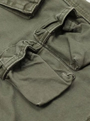 Men's Loose Fit Cargo Pants With Multiple Pockets, close-up detail