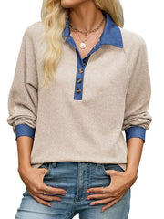 polo shirt in oatmeal featuring buttoned and relaxed fit