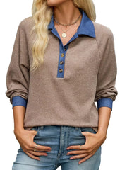 denim blue relaxed polo shirt with collared