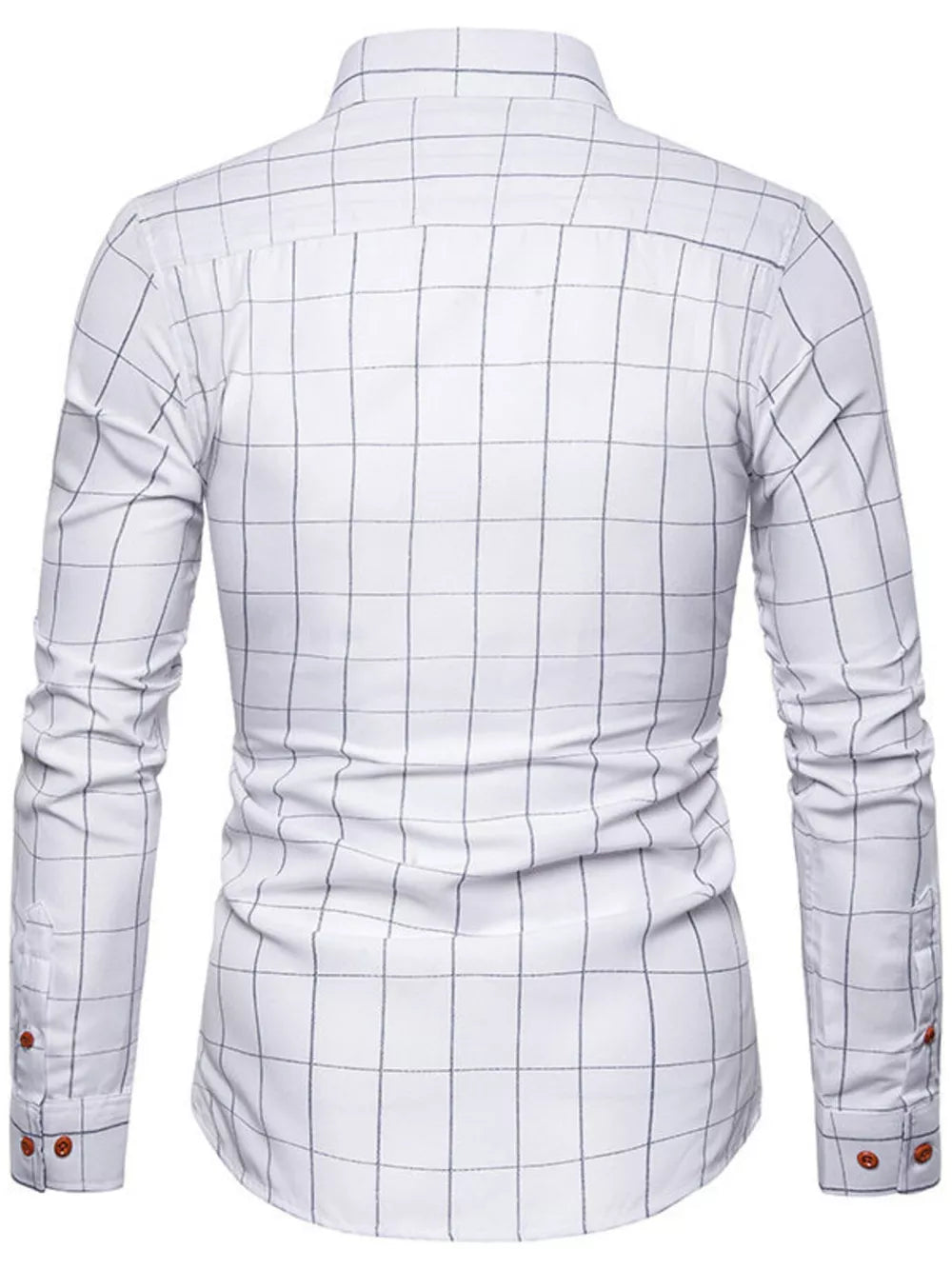 Men's Plus Size Classic Plaid Button-down Shirt, model styling view