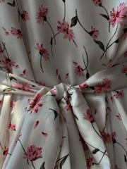 Feminine Floral Flutter Sleeve Midi Dress