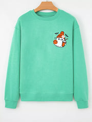 65% polyester, 35% cotton Care instructions: Machine wash cold sweatshirt in Turquoise with relaxed silhouette