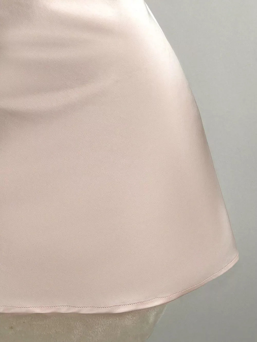 Satin Backless Halter Neck Mini Dress, alternate angle