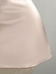 Satin Backless Halter Neck Mini Dress, alternate angle