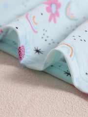Children's Floral Print Spaghetti Strap A-line Dress, model styling view