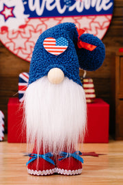 Stars & Stripes Gnome Duo with blue hat, white beard, and red shoes, perfect for 4th of July decor.