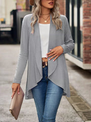 Burgundy cardigan with not lined and long sleeve