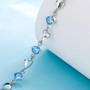 0.3 Carat Moissanite 925 Sterling Silver Bracelet in Silver, back view