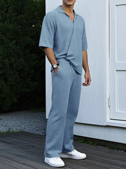 Relaxed Fit Two-piece Polo Set