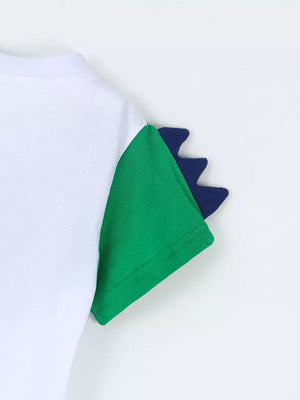 Children's Crocodile Print T-shirt And Shorts Set, model styling view