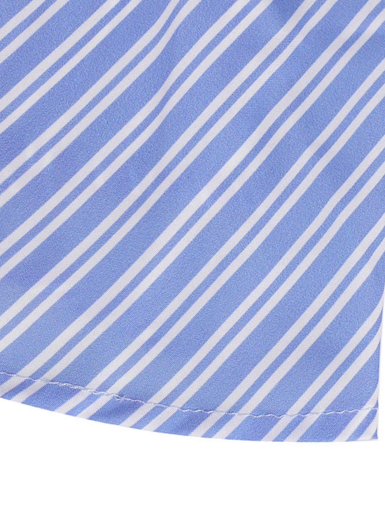 Blue and white striped peplum cami with tie-front detail