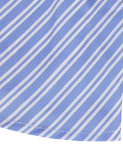 Blue and white striped peplum cami with tie-front detail