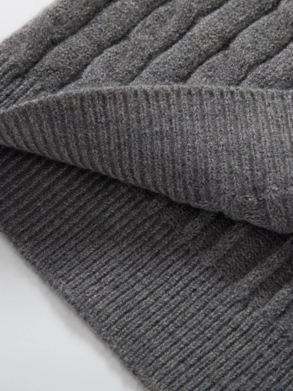 Men's Cable Knit Half-zip Sweater Plus Size in Black, view 11