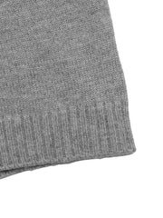 Contrast Collar Dropped Shoulder Sweater in Gray, alternate angle