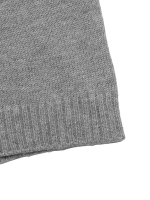 Contrast Collar Dropped Shoulder Sweater in Gray, alternate angle