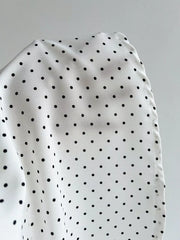 Lace Detail Polka Dot Mini Dress, fabric detail