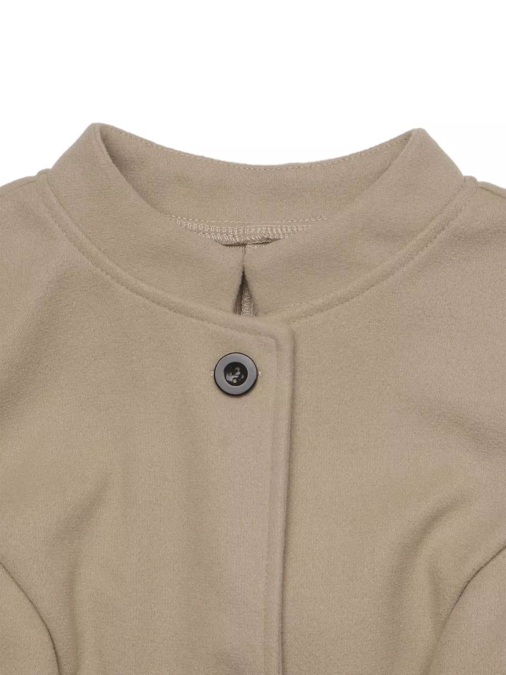 Elegant Button-down Vest Coat in Khaki, alternate angle