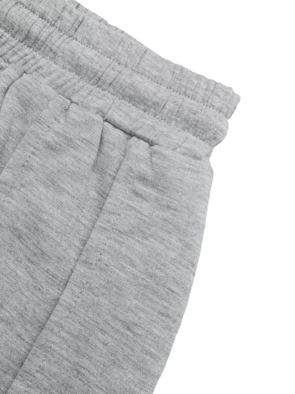 Drawstring Wide-leg Sweatpants in Light Gray, editorial view